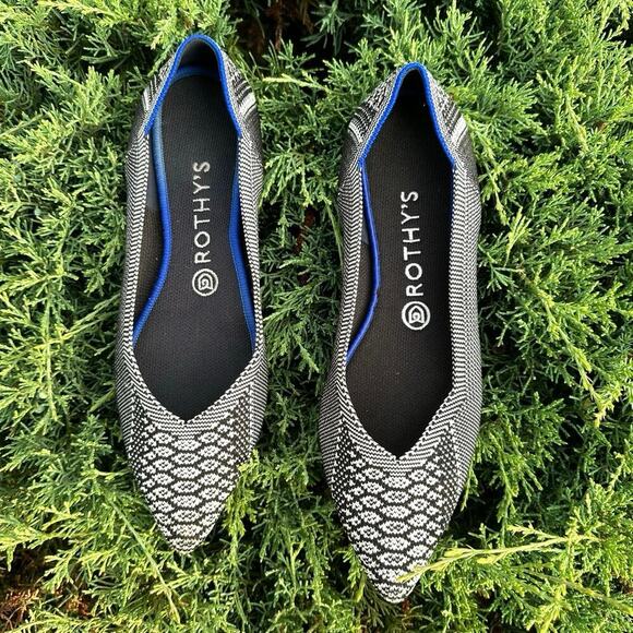 Rothy's The Point Lapis Python Snake Print‎ Women’s Flats Size 9 Shoes - Picture 10 of 17